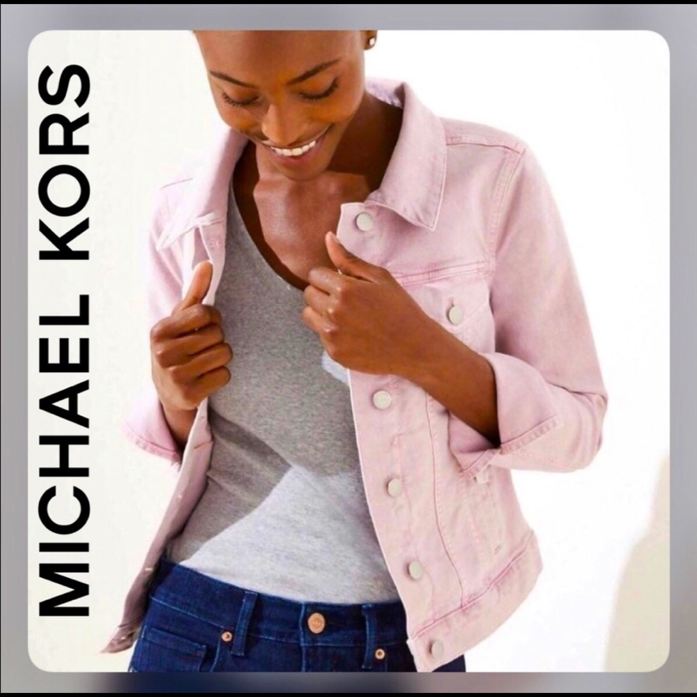 MICHAEL KORS | Blossom Pink Jean Jacket